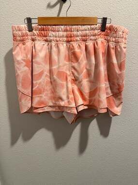 CALIA Women's Step Up Shorts 3" Inseam Aquatic Coral Peach Running Shorts Size X